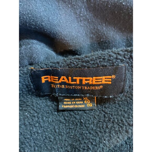 Realtree Boston Traders Mens Black Hoodie Fleece XL Logo Rustic Outdoor Hunting - Picture 4 of 8